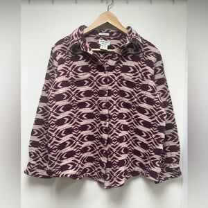 Western Burgundy and Pink Geometric Shirt